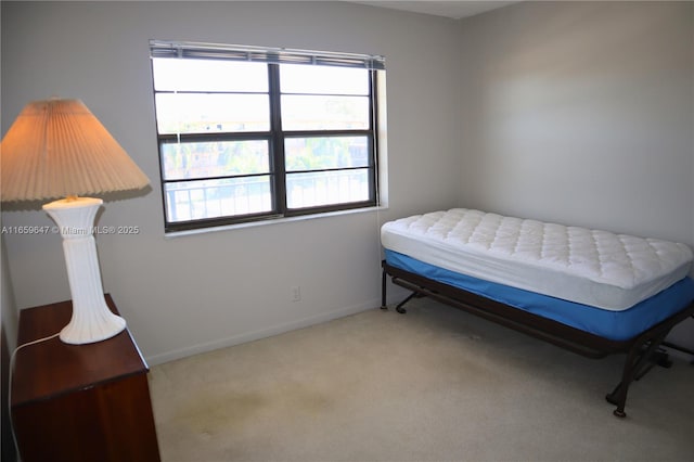 carpeted bedroom with baseboards