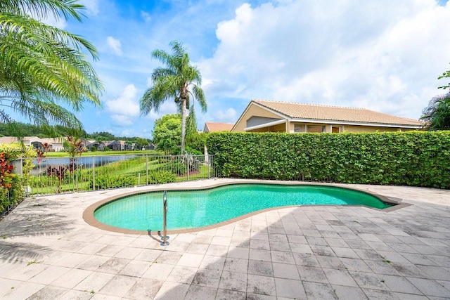 view of pool featuring a patio area