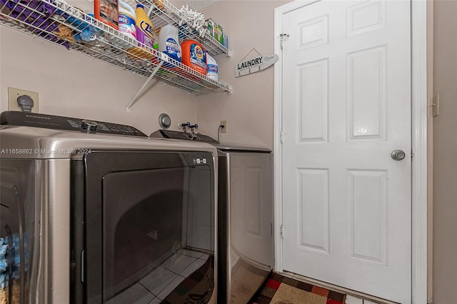 laundry area featuring washer and clothes dryer