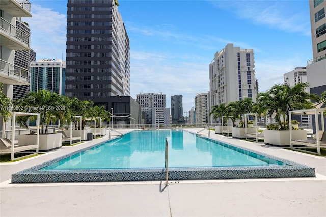 view of pool with a patio