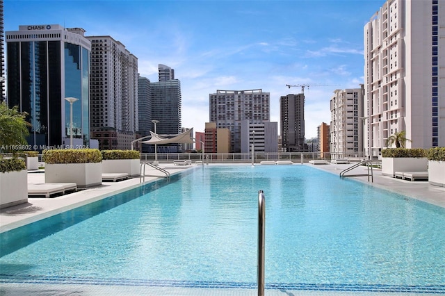 view of pool with a patio