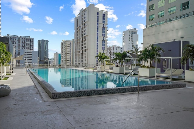 view of pool with a patio area