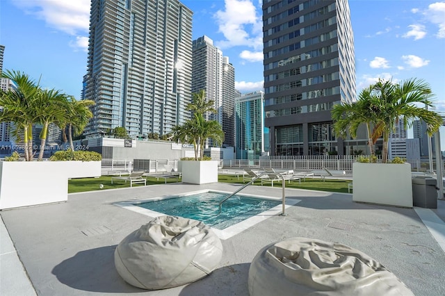 view of pool with a patio