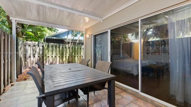 view of sunroom