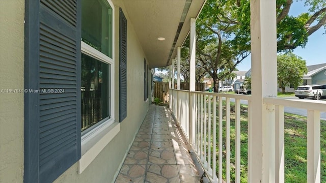 balcony with covered porch