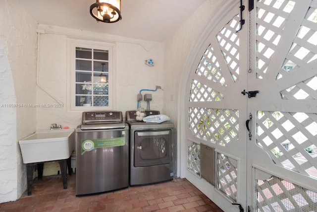 laundry area with washer and dryer