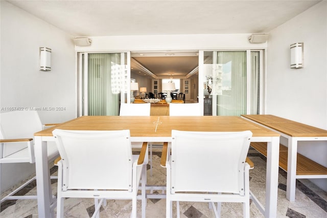 view of dining room