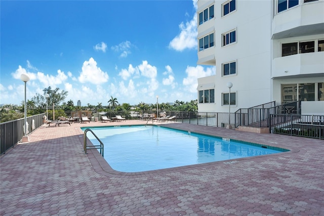 view of pool with a patio