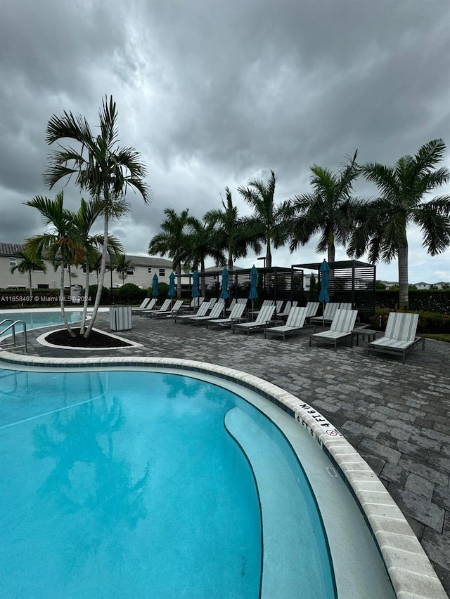 view of pool with a patio area