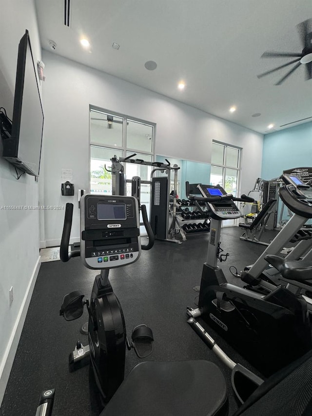 view of workout area