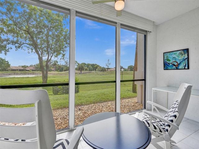 view of sunroom / solarium