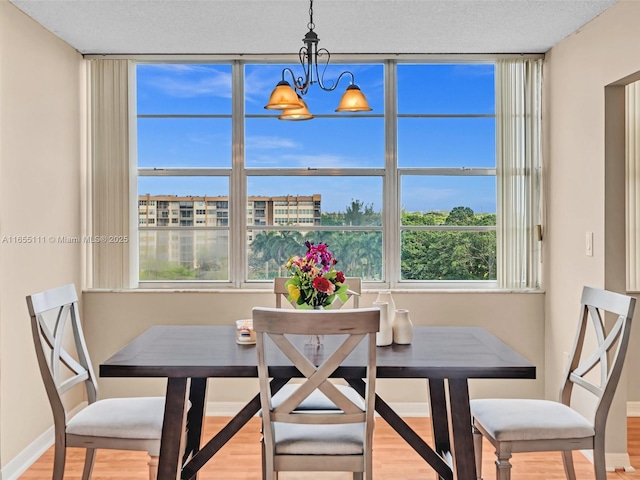 900 Saint Charles Pl Unit 718, Pembroke Pines, FL 33026 - dining space with a chandelier, wood finished floors, and breakfast area