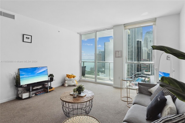 view of carpeted living room