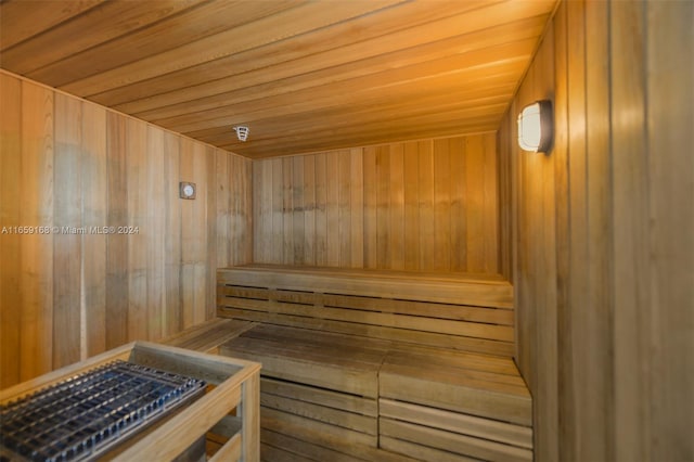 665 NE 25th St Unit 1704, Miami, FL 33137 - sauna / steam room featuring wood walls and wooden ceiling