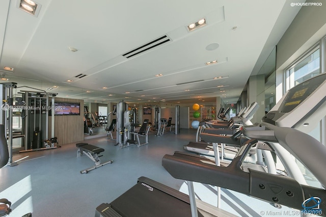 view of exercise room