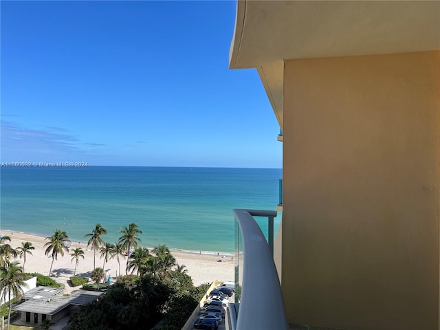 water view featuring a beach view