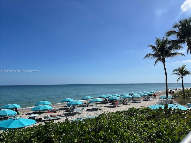 water view featuring a view of the beach