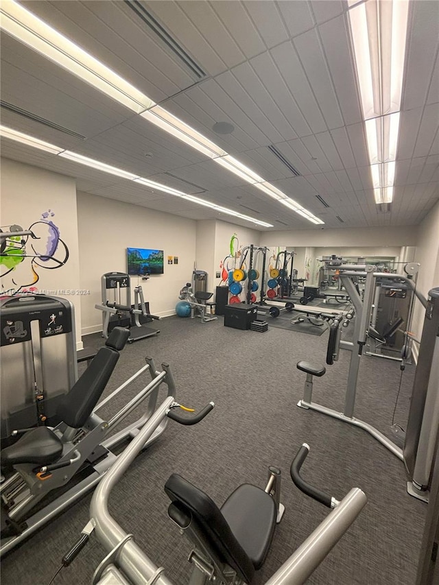 view of workout area