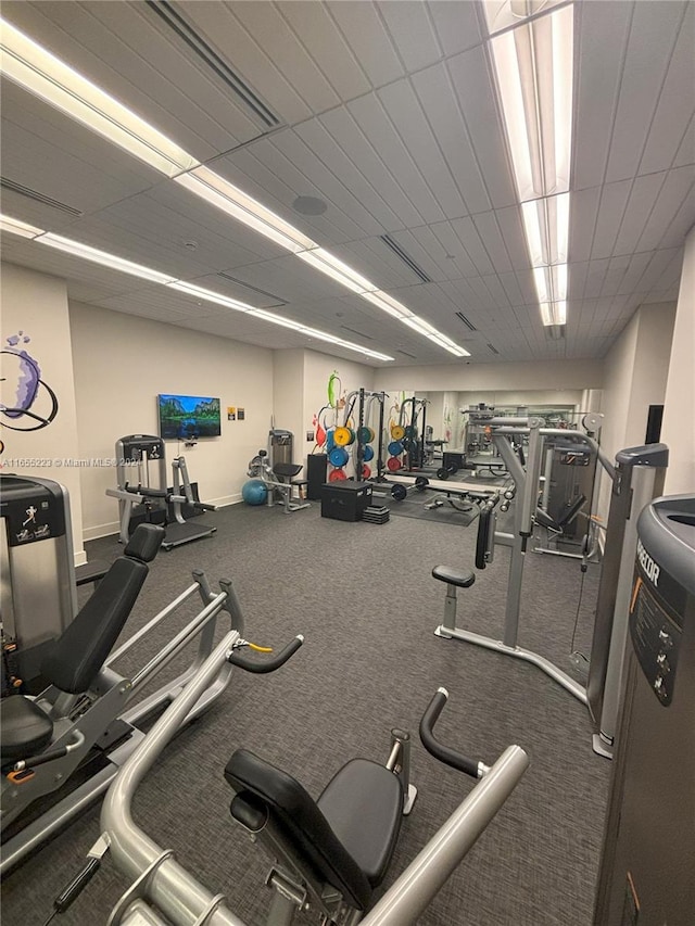 view of workout area