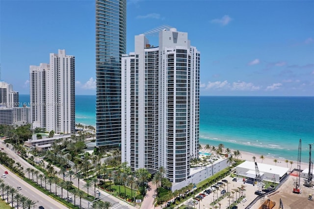 water view featuring a beach view