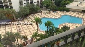 view of pool with a patio area