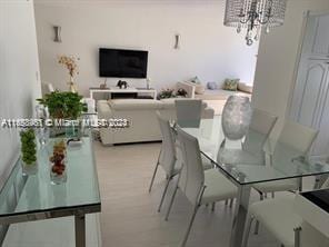 dining room featuring light hardwood / wood-style floors