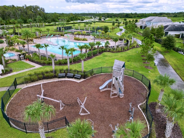 birds eye view of property