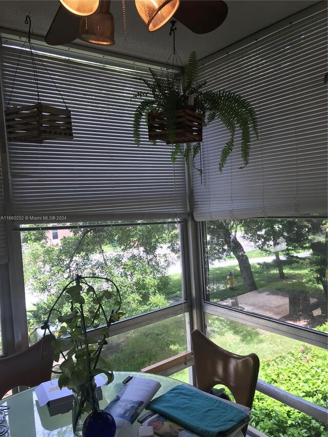 200 172nd St Unit 207, Sunny Isles Beach, FL 33160 - sunroom / solarium with a ceiling fan