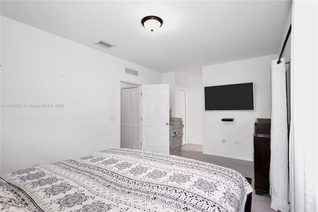 view of tiled bedroom