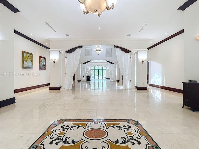 6710 SW 92nd St, Pinecrest, FL 33156 - community lobby with crown molding and recessed lighting
