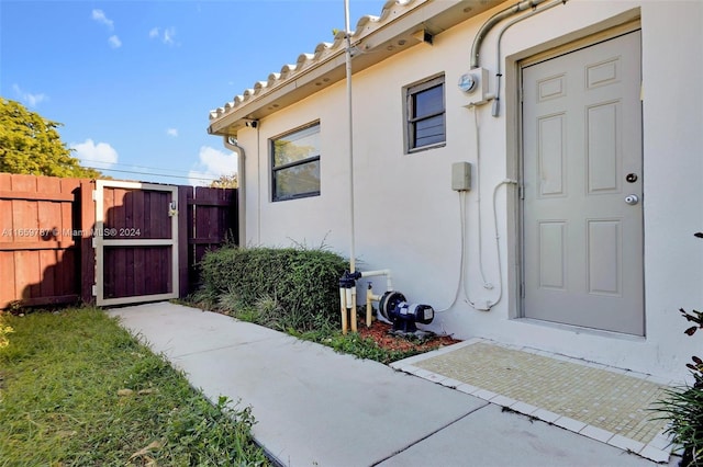 view of doorway to property