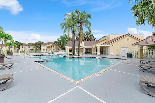 view of pool with a patio area