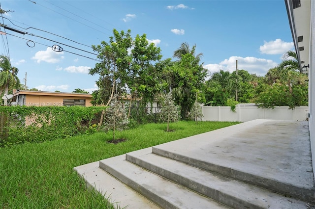 view of yard featuring a patio area