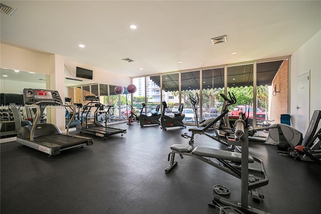 view of exercise room