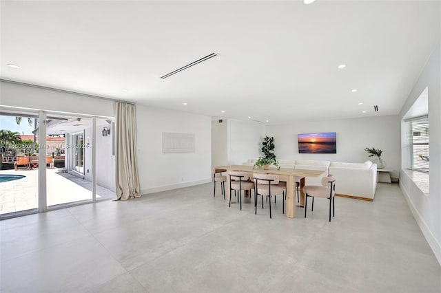 view of dining room