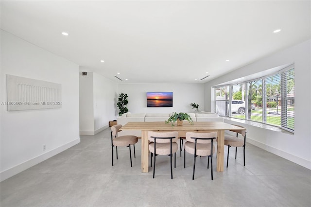 view of dining area