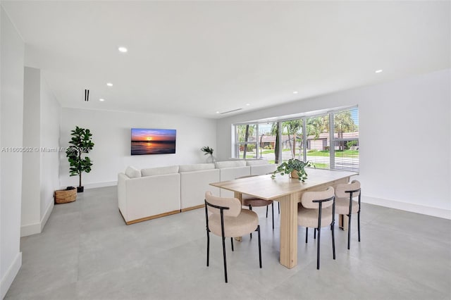 view of dining space