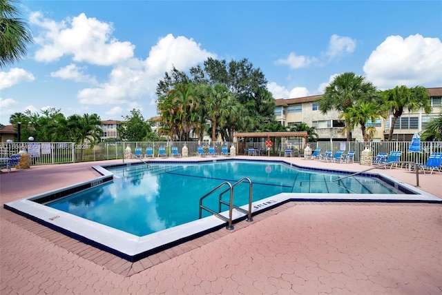 view of pool with a patio