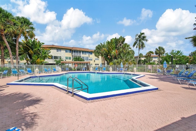 view of pool with a patio