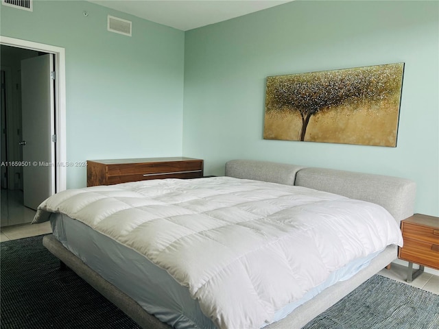 view of tiled bedroom