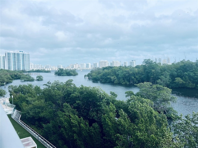 16385 Biscayne Blvd Unit 421, North Miami Beach, FL 33160 - water view featuring a view of skyline
