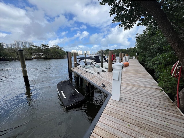 16385 Biscayne Blvd Unit 421, North Miami Beach, FL 33160 - dock featuring a water view
