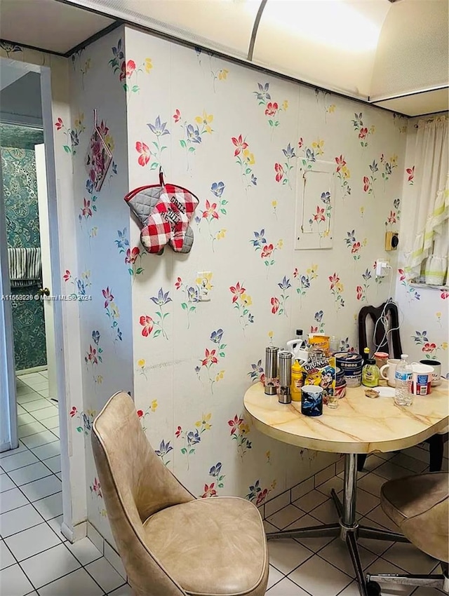 bathroom featuring tile patterned flooring