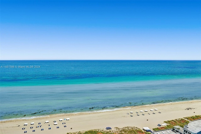 water view with a view of the beach