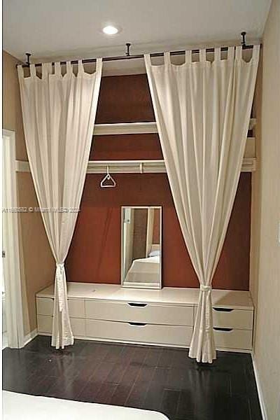 bathroom featuring hardwood / wood-style flooring