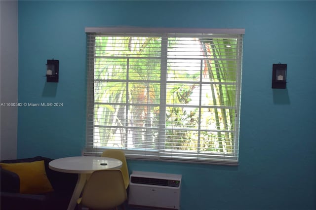 interior space with a wall unit AC