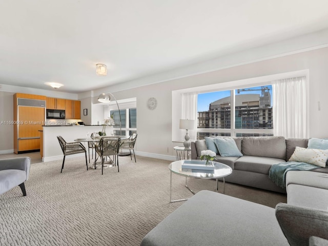 1435 Brickell Ave Unit 3212, Miami, FL 33131 - living room with light colored carpet and baseboards