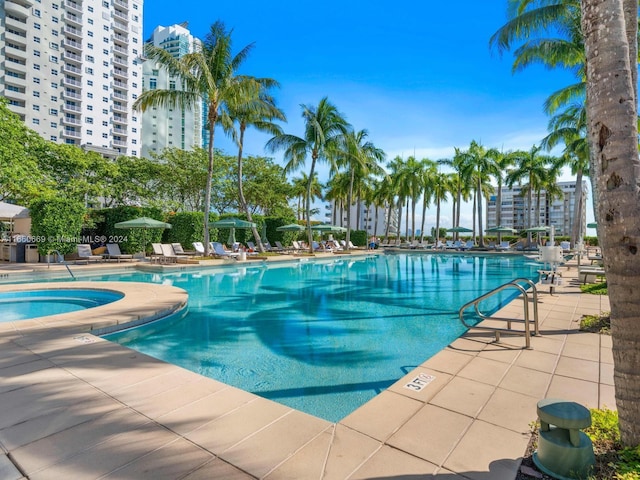 1435 Brickell Ave Unit 3212, Miami, FL 33131 - pool with a patio area