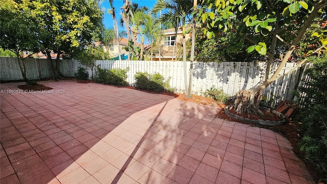 view of patio / terrace featuring a fenced backyard