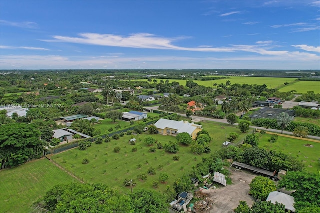 bird's eye view featuring a rural view